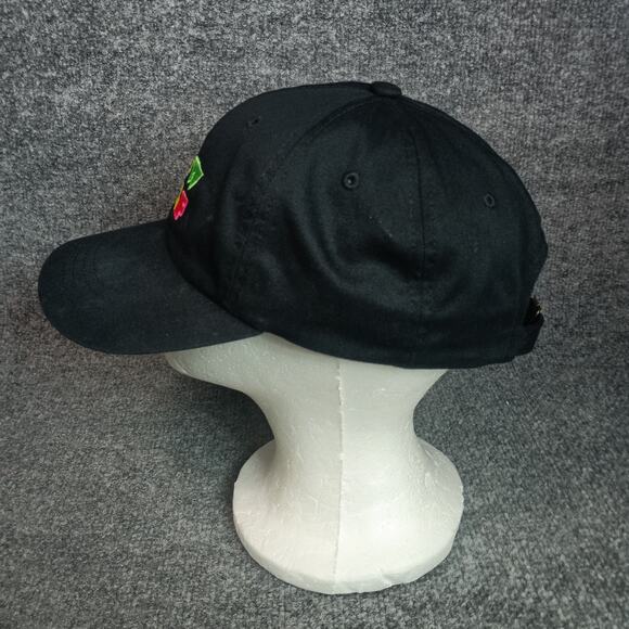 Meow Wolf Black Baseball Hat Cap Adjustable Strapback Multicolor Logo Spellout - Picture 5 of 6